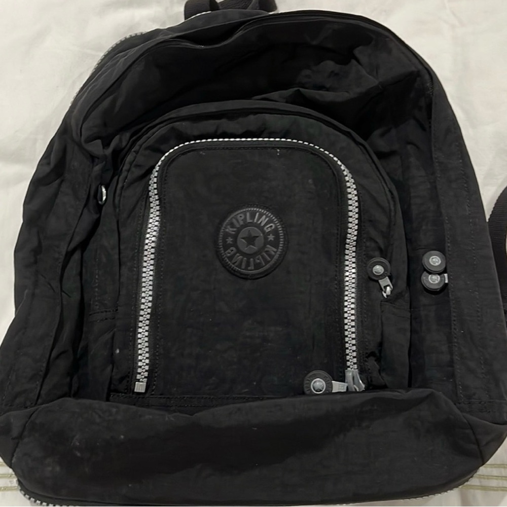 Kipling black Harper extendable Backpack